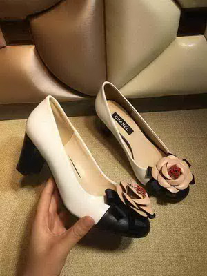 CHANEL Shallow mouth Block heel Shoes Women--021